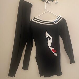 Pantsuit women’s Black Graphic Women's